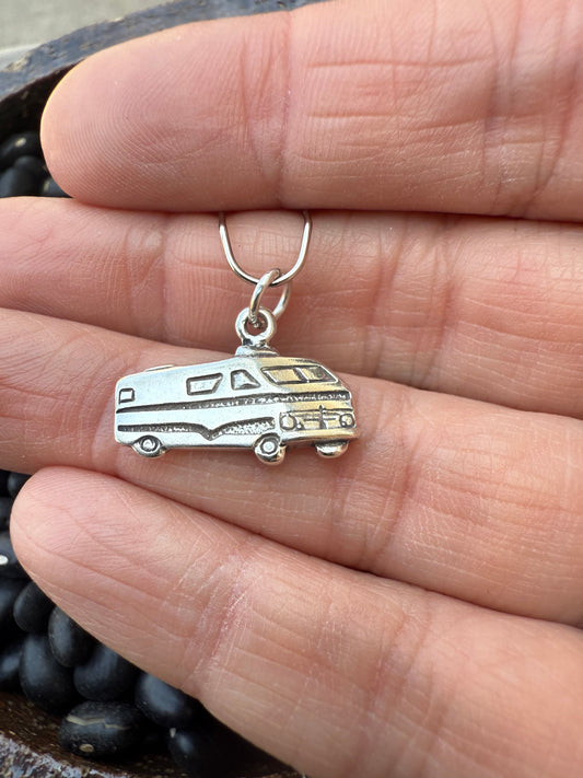 RV Sterling Silver Charm