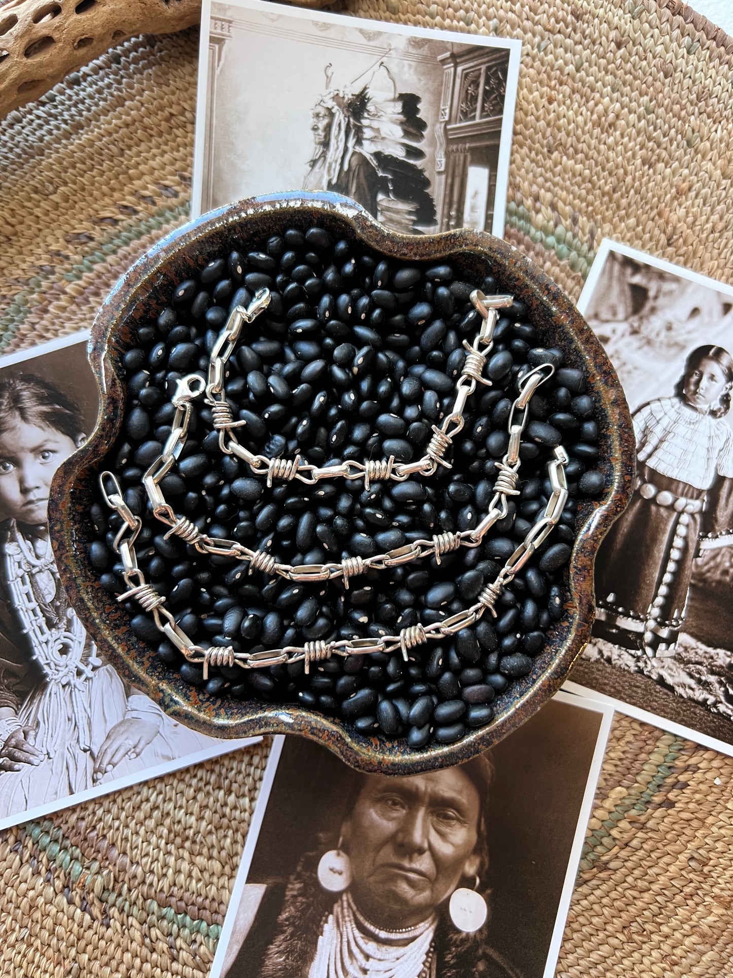 Handmade Barbed Wire Chain Bracelet