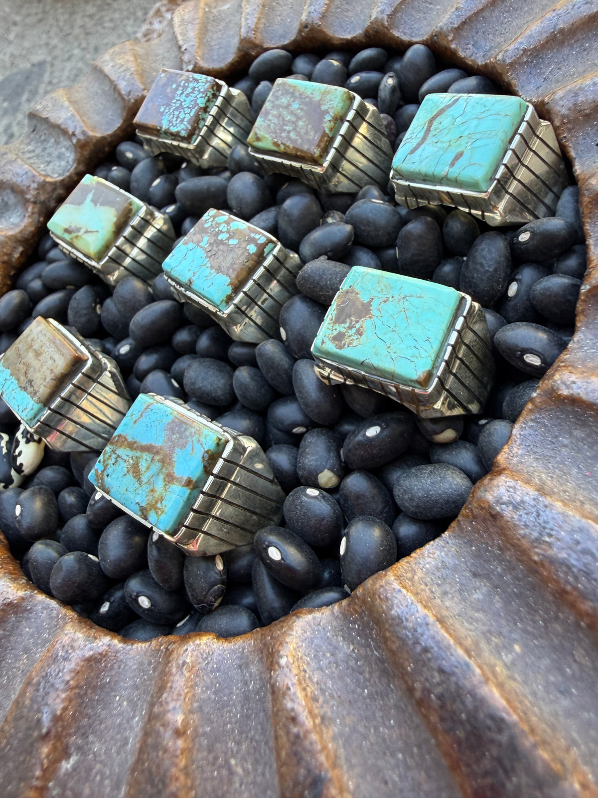 Turquoise Square Signet Ring