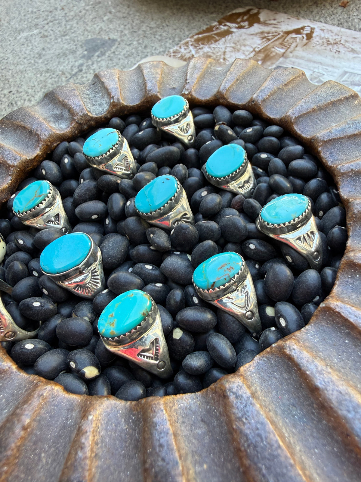 Turquoise Oval Signet Ring