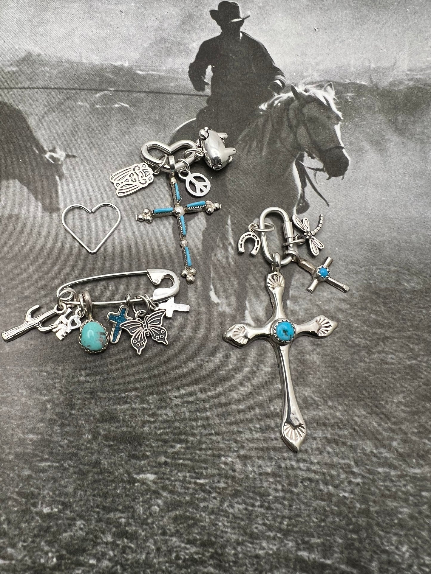 Zuni Needlepoint Turquoise Cross