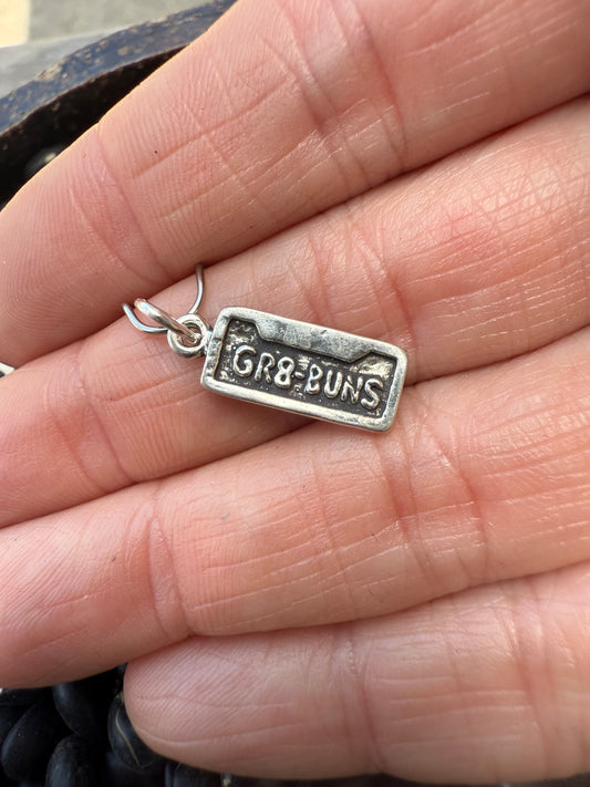 GR8-Bunz Vanity Plate Sterling Silver Charm
