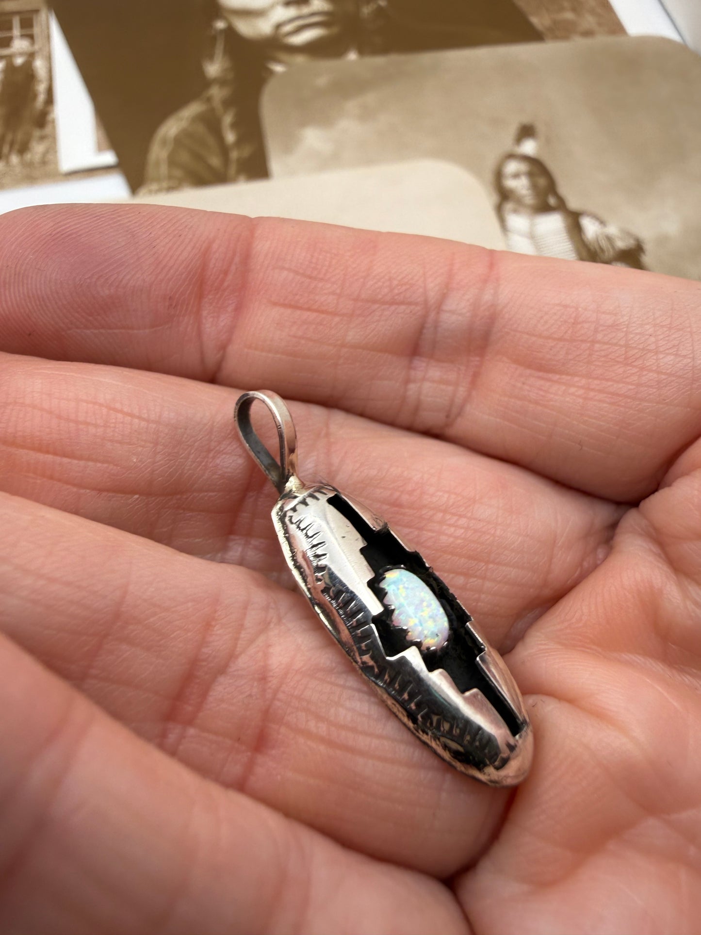 Opal Shadowbox Pendants