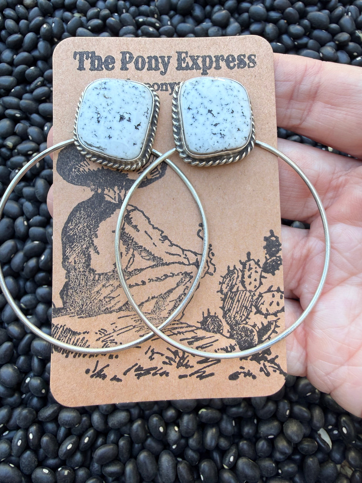 Side Saddle Hoops in White Buffalo