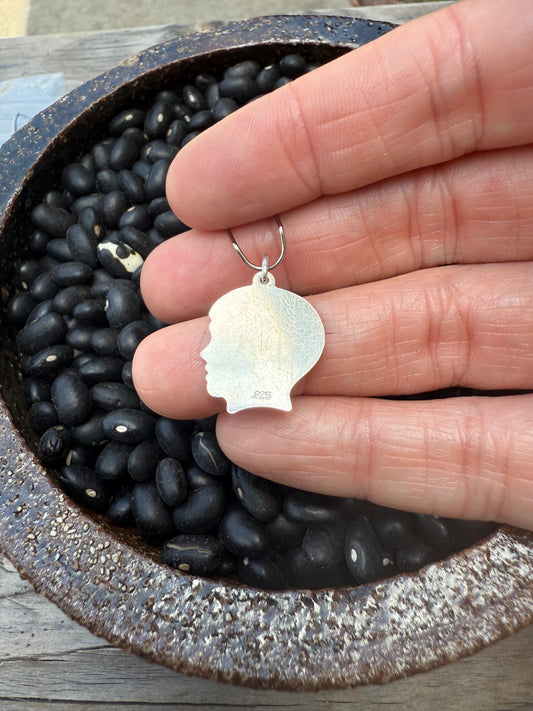 Boy Silhouette Sterling Silver Charm