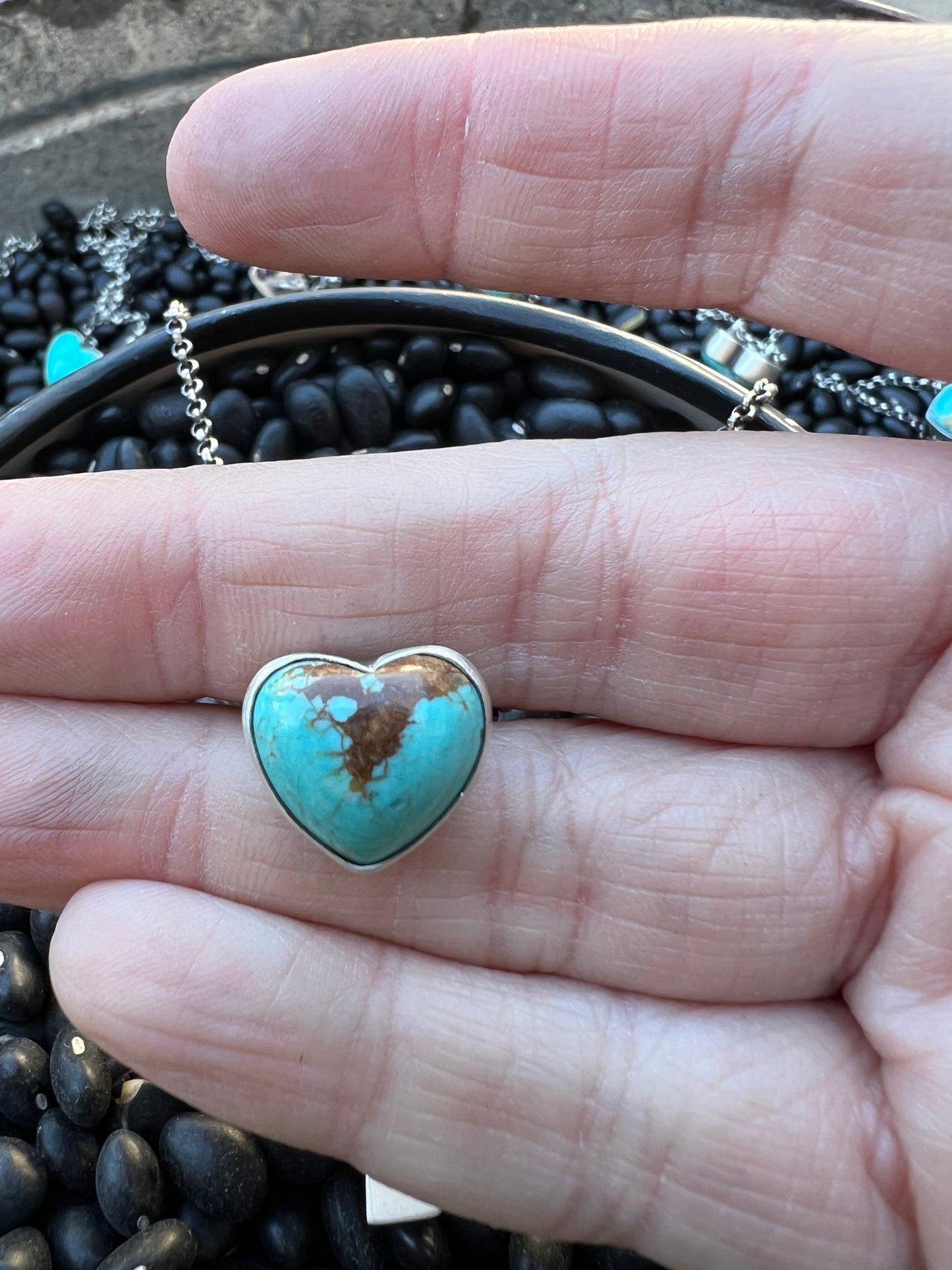 Turquoise Floating Heart Necklace