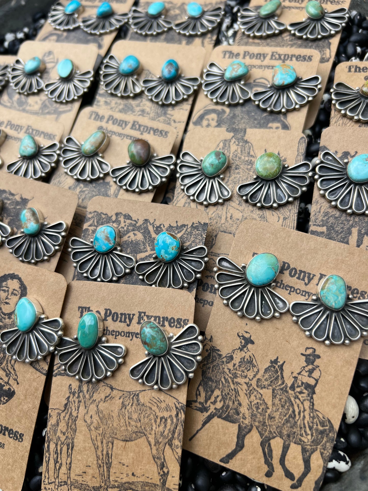 Flower Moon Turquoise Earrings