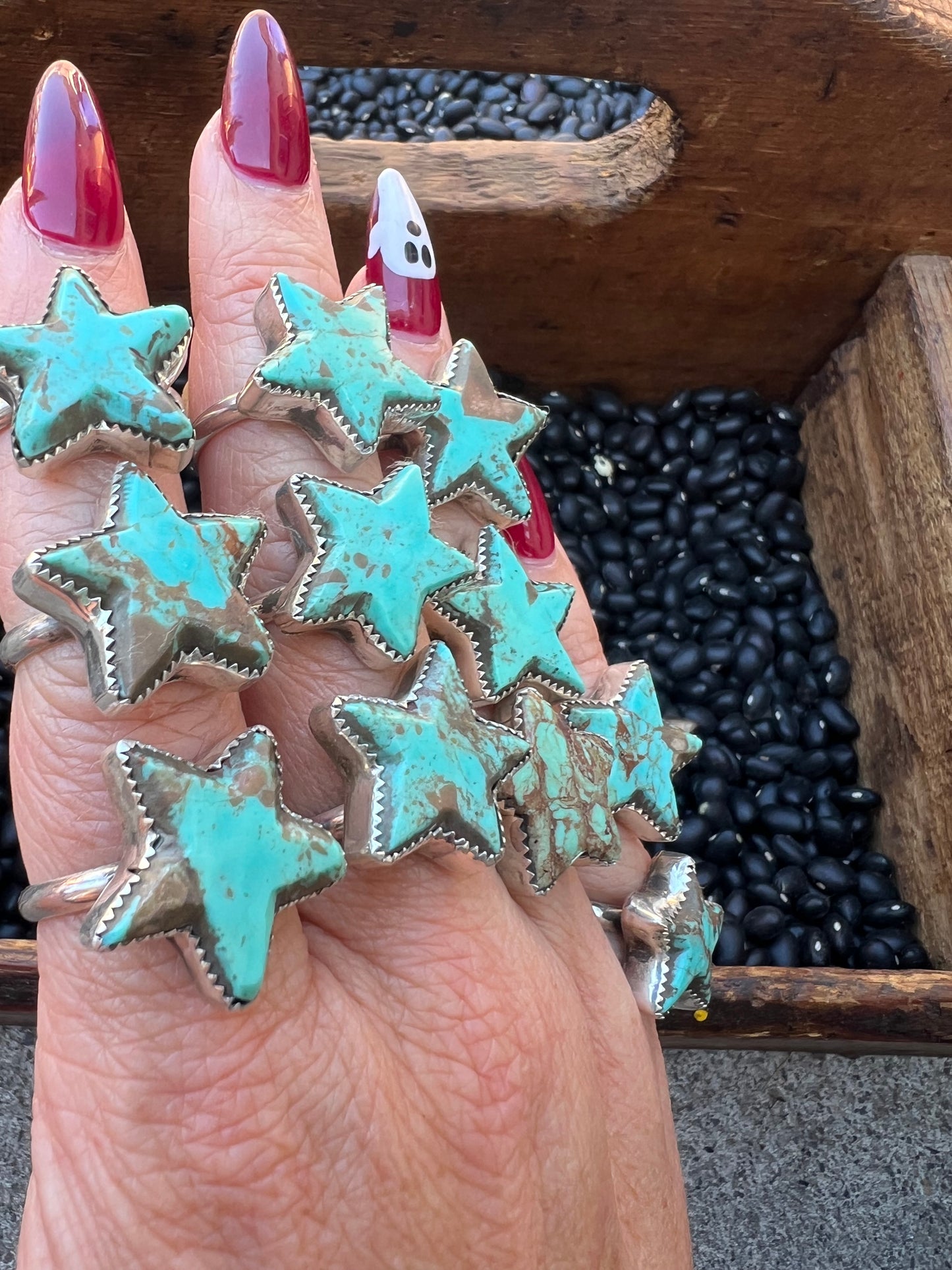 Turquoise Star Rings