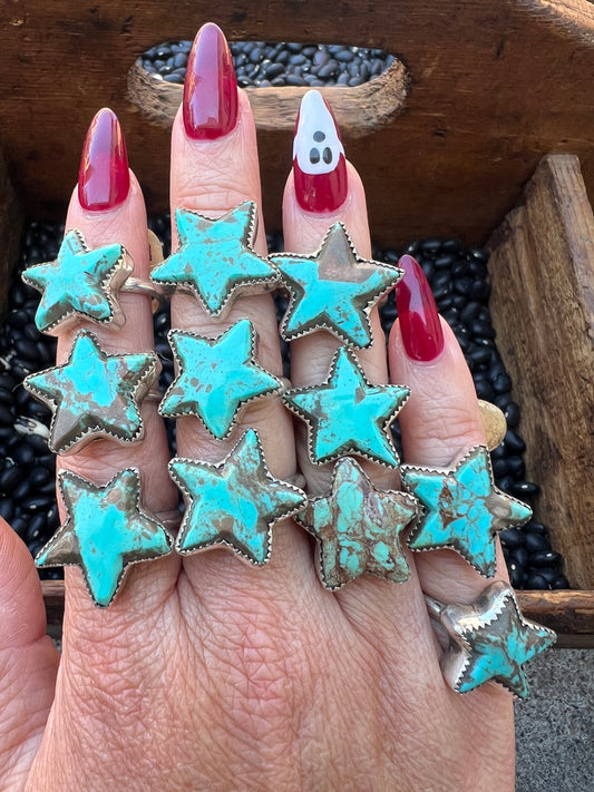 Turquoise Star Rings