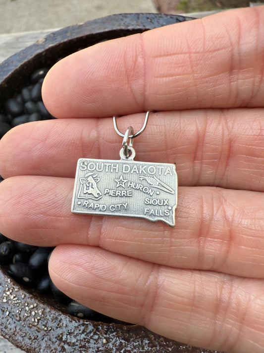 South Dakota Sterling Silver Charm
