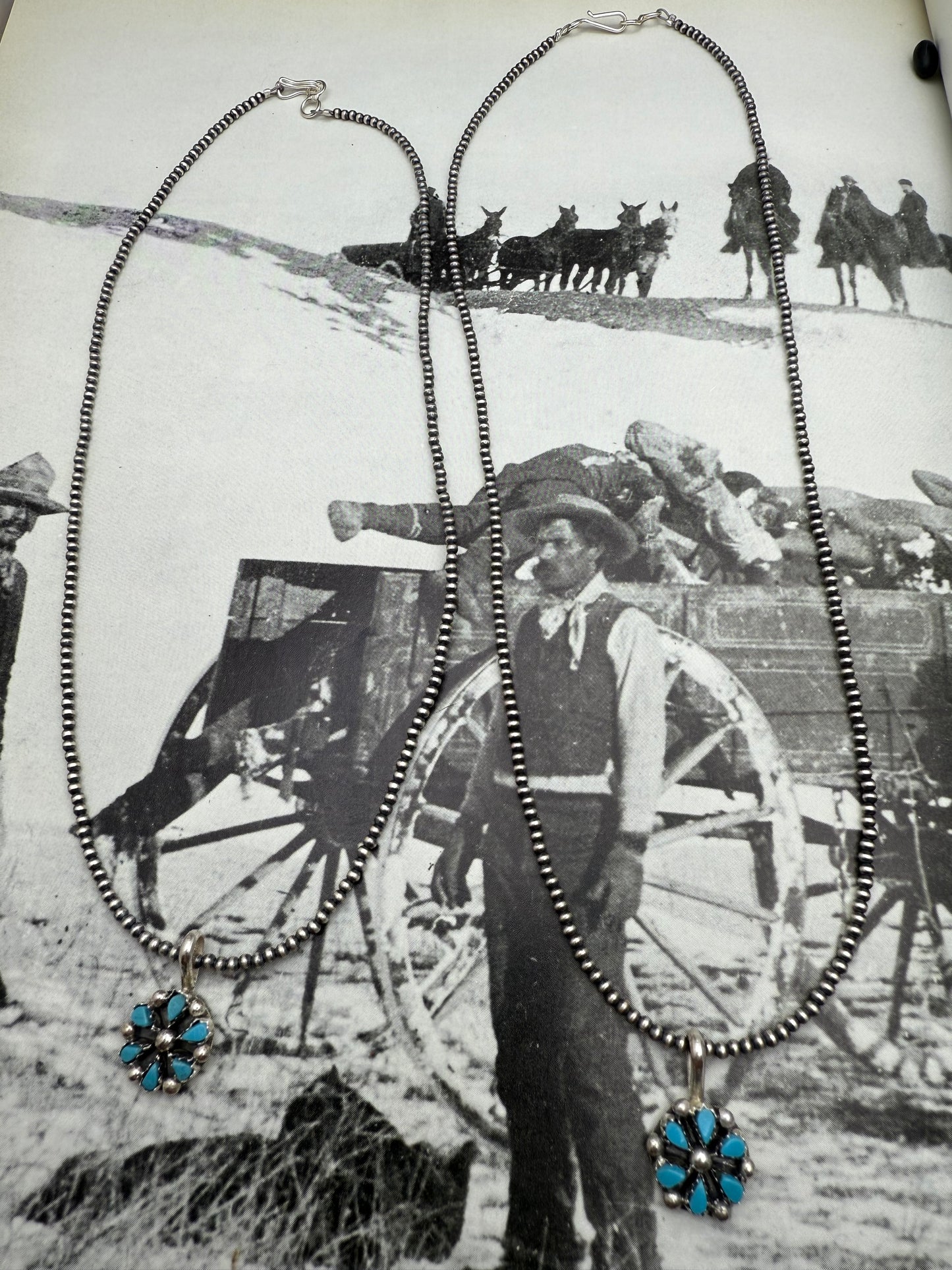 Micro 2mm Necklace with Cluster Pendant