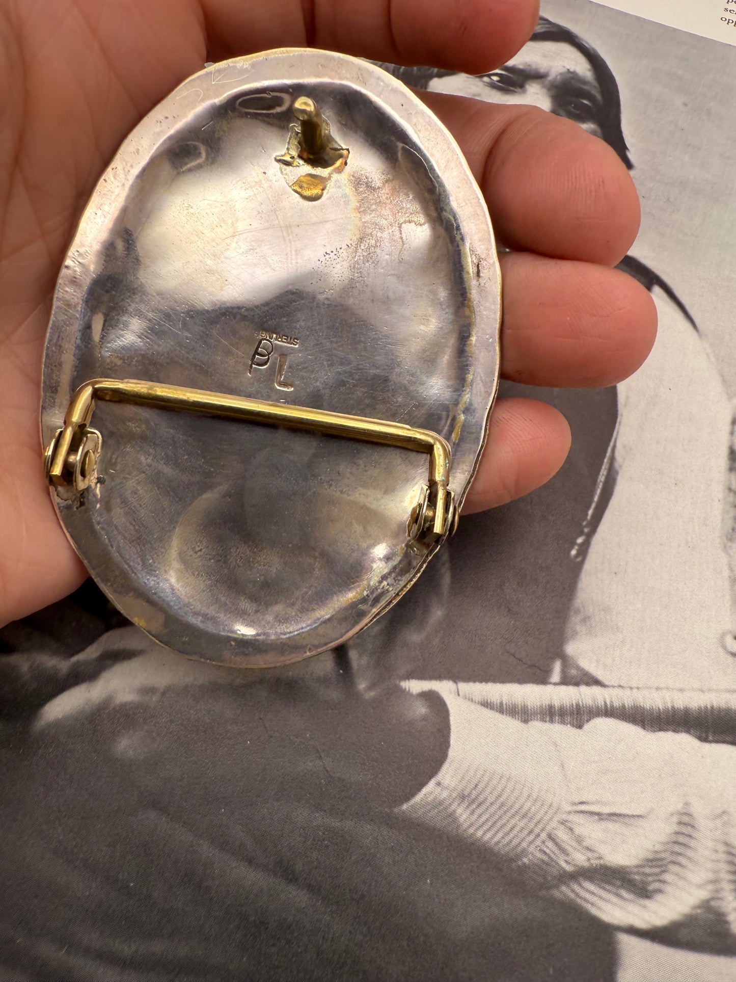 Turquoise Nugget Sterling Silver Belt Buckle