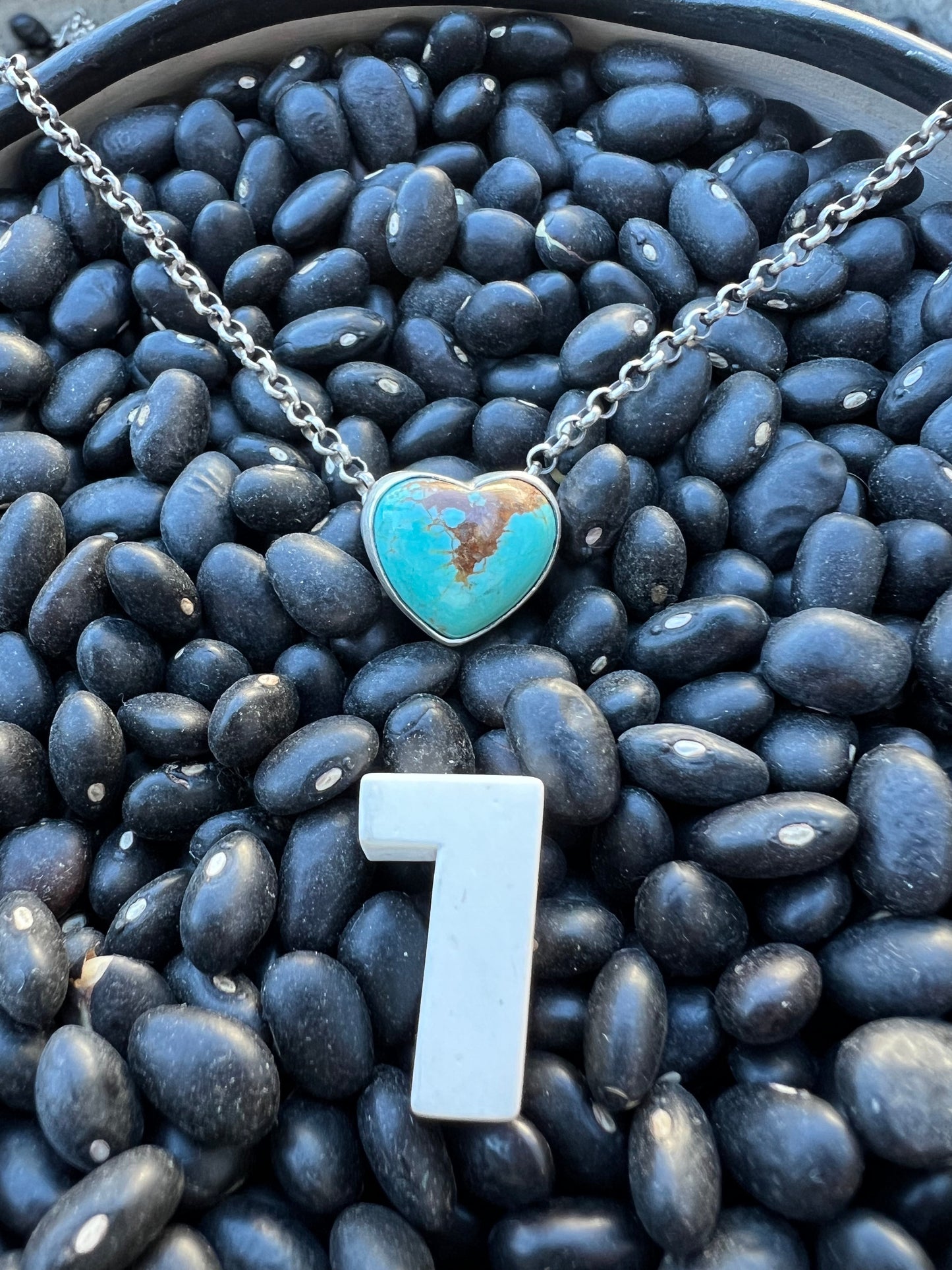 Turquoise Floating Heart Necklace