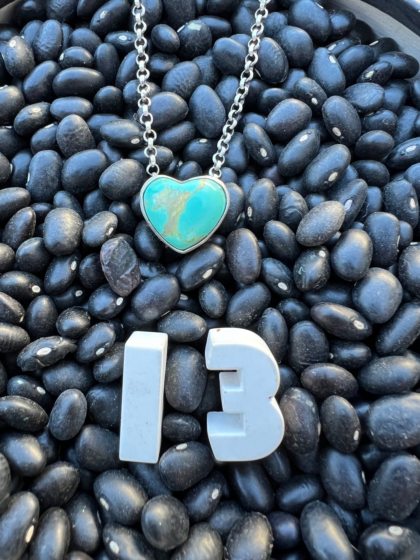 Turquoise Floating Heart Necklace