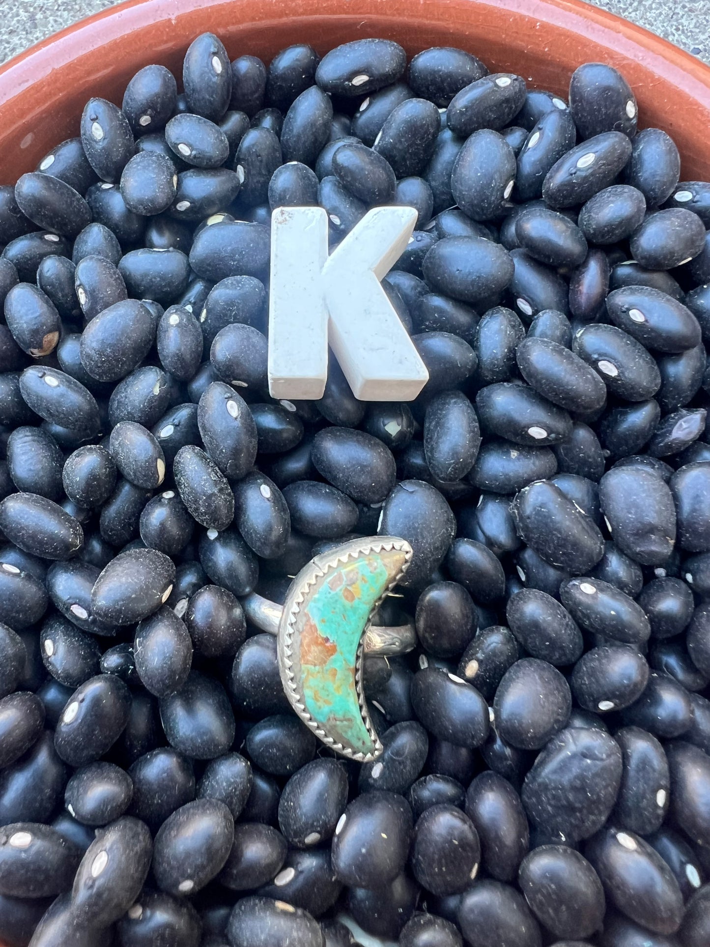 Turquoise Moon Rings