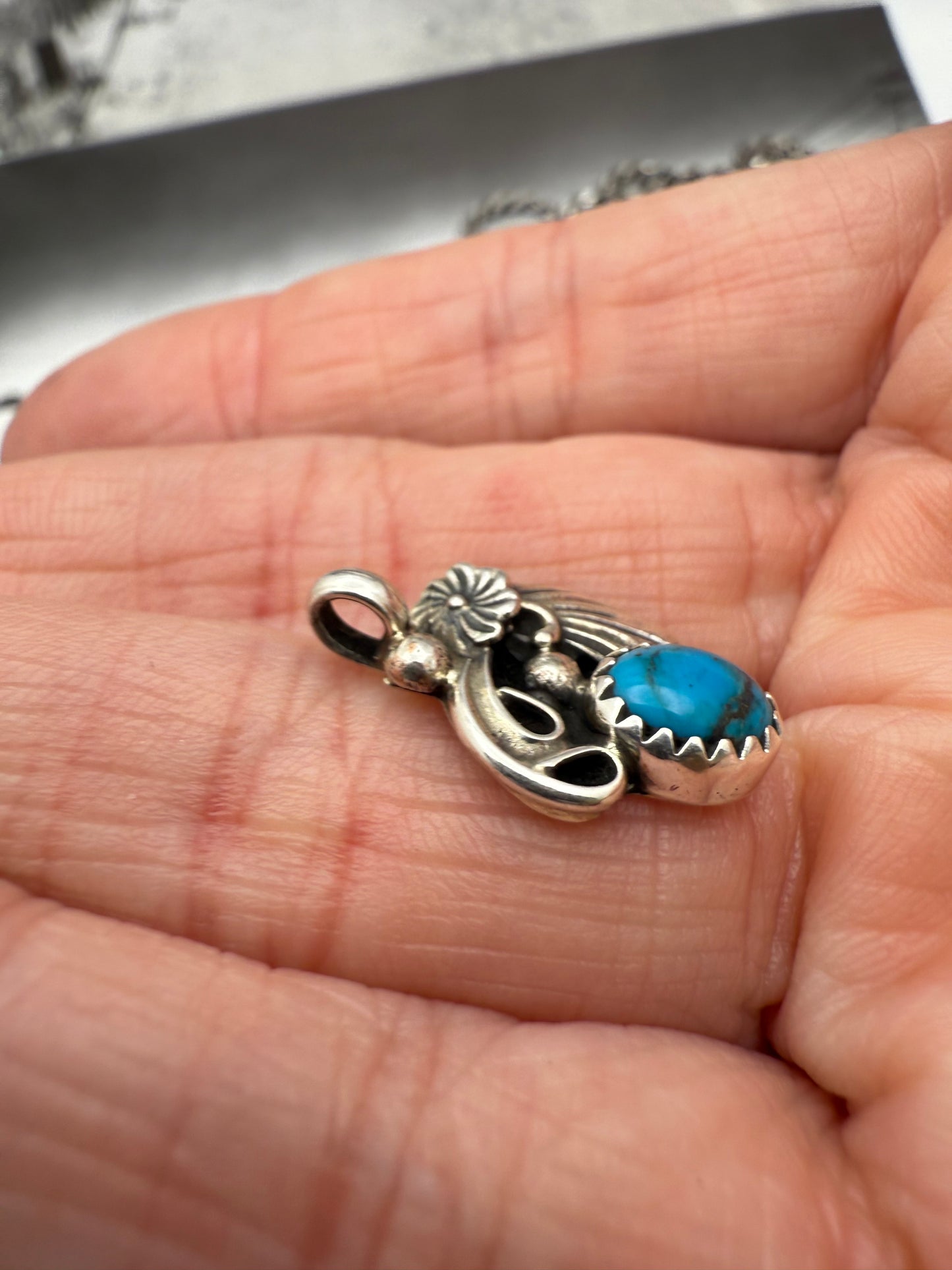 Native American Charm with Leaf motif