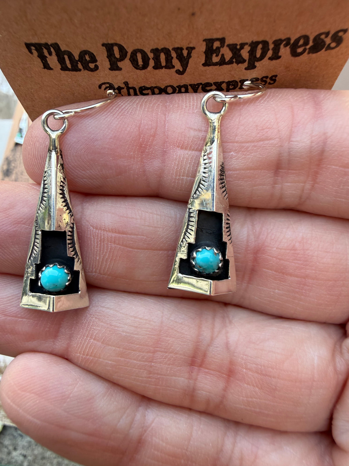 Teepee Shadowbox Dangle Earrings