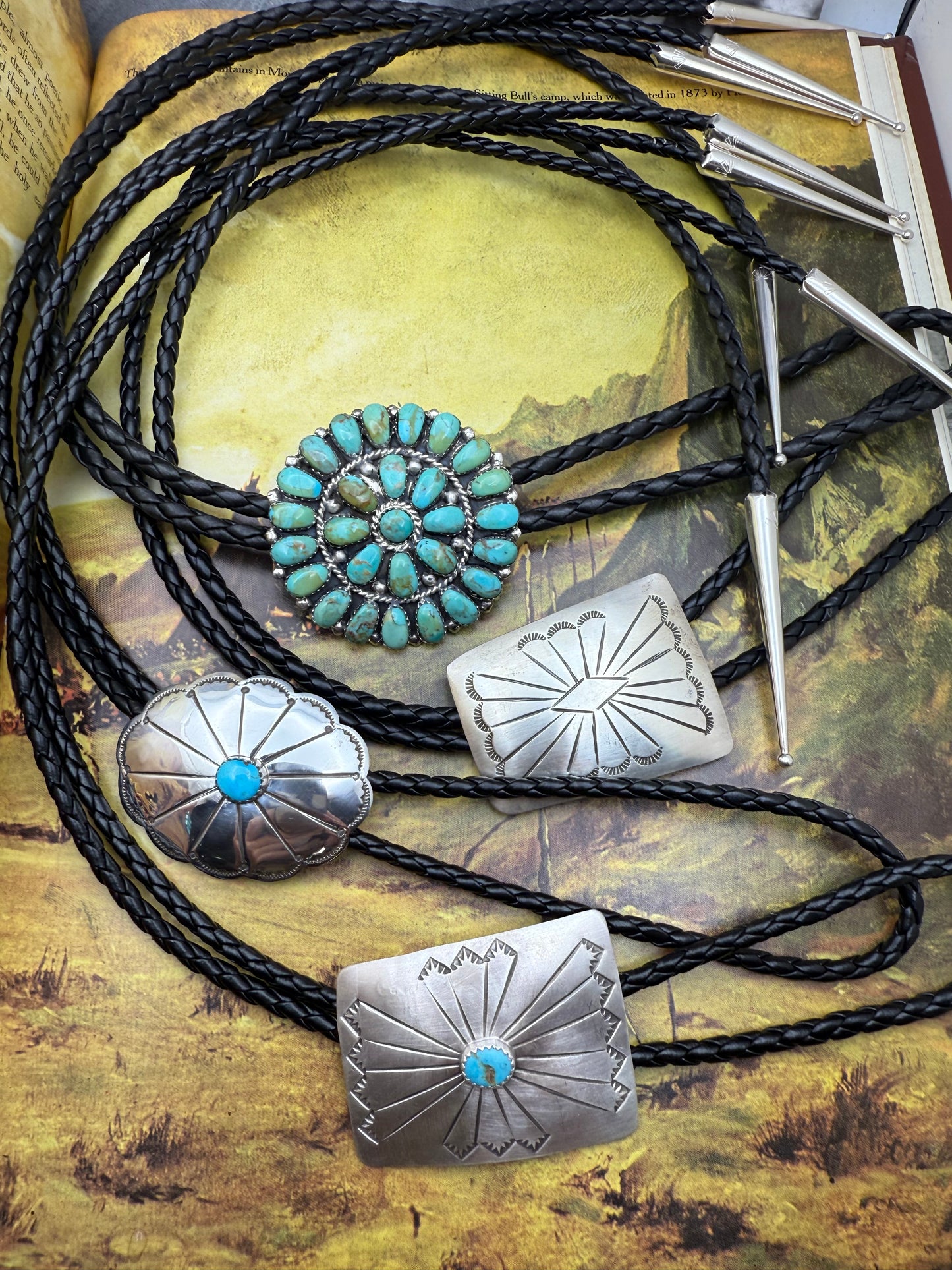 Sterling Silver Bolo with Turquoise