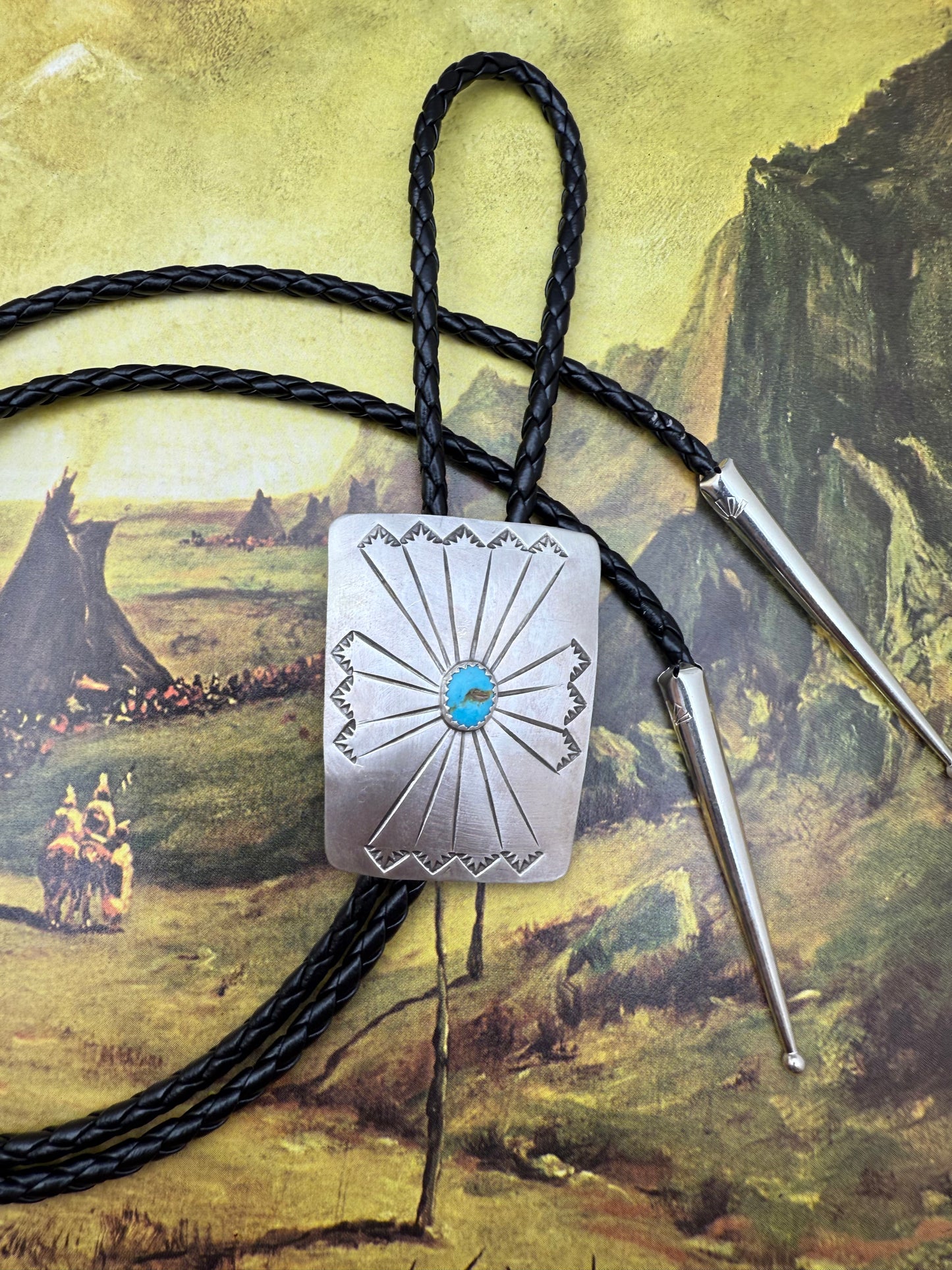 Sterling Silver Bolo with Turquoise