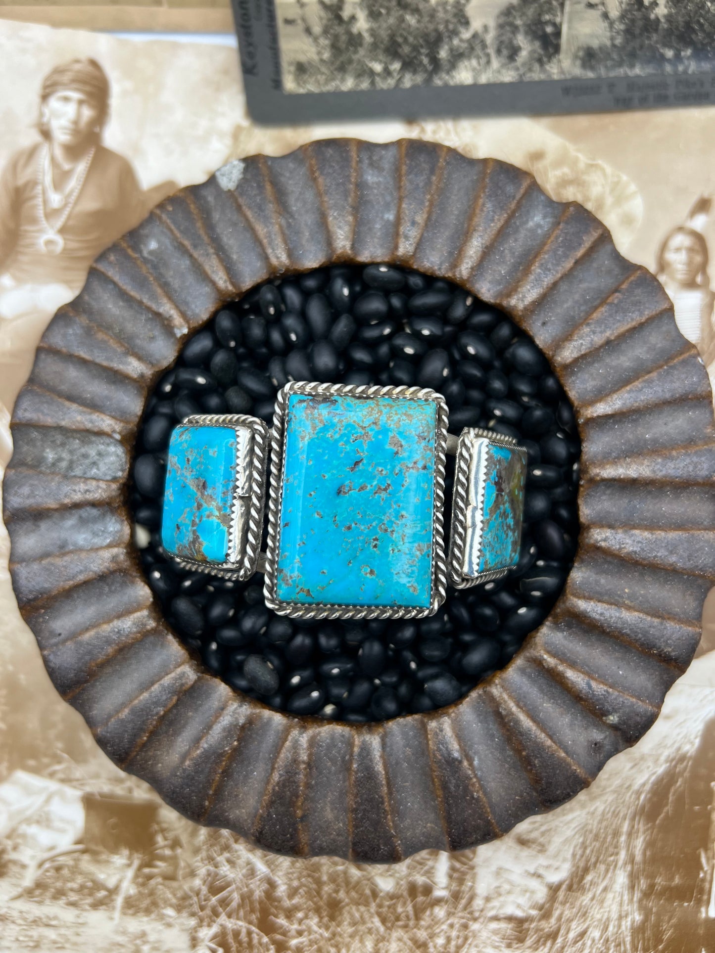 Turquoise Rectangle Cuff