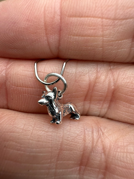 Small Corgi Sterling Silver Charm