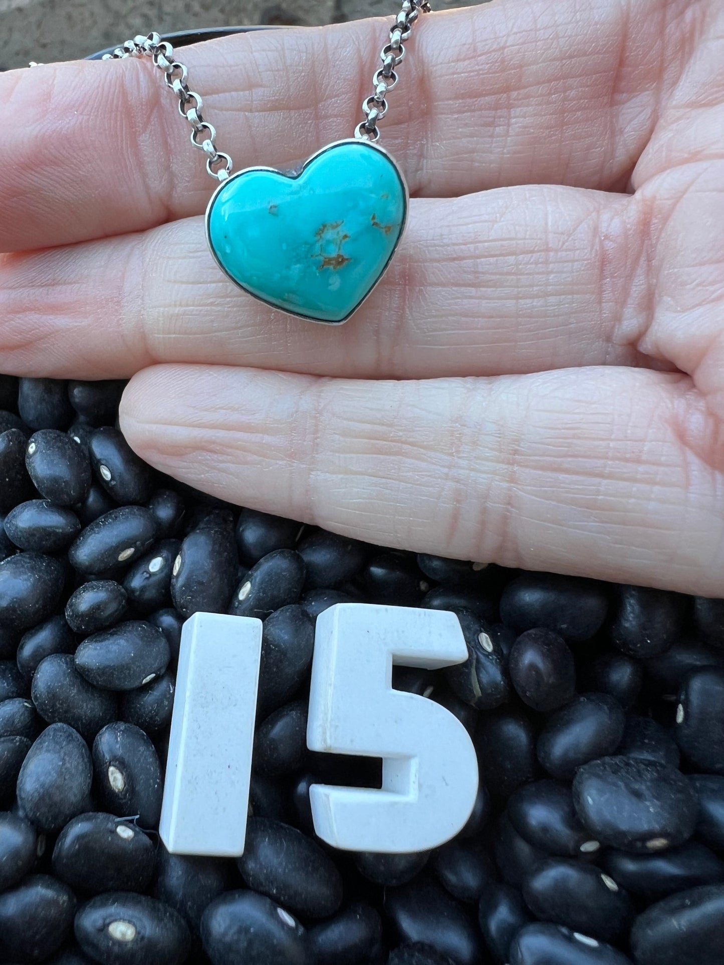 Turquoise Floating Heart Necklace