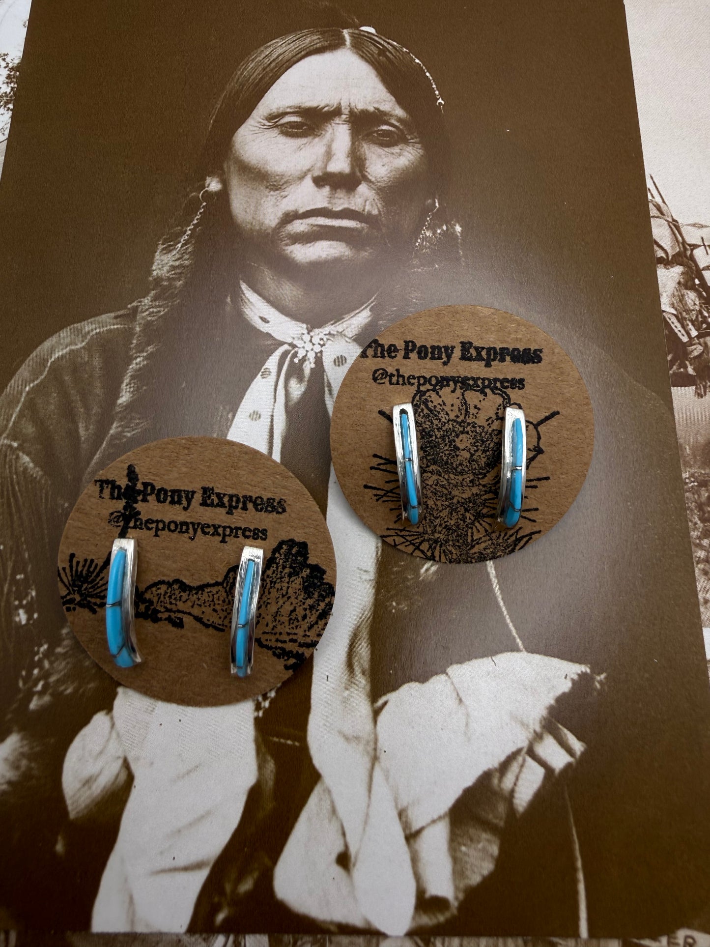 Zuni Inlay Half Hoops