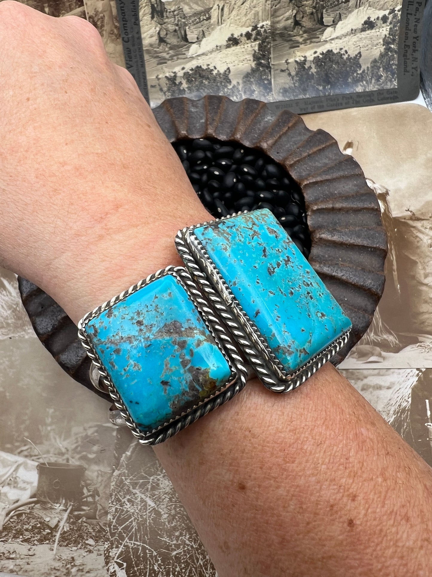 Turquoise Rectangle Cuff