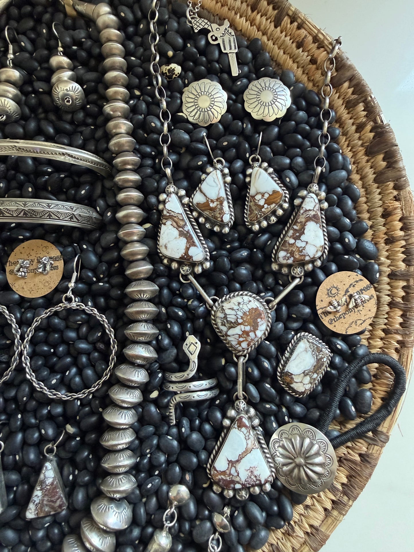 Wild horse Lariat Necklace & Earrings Set