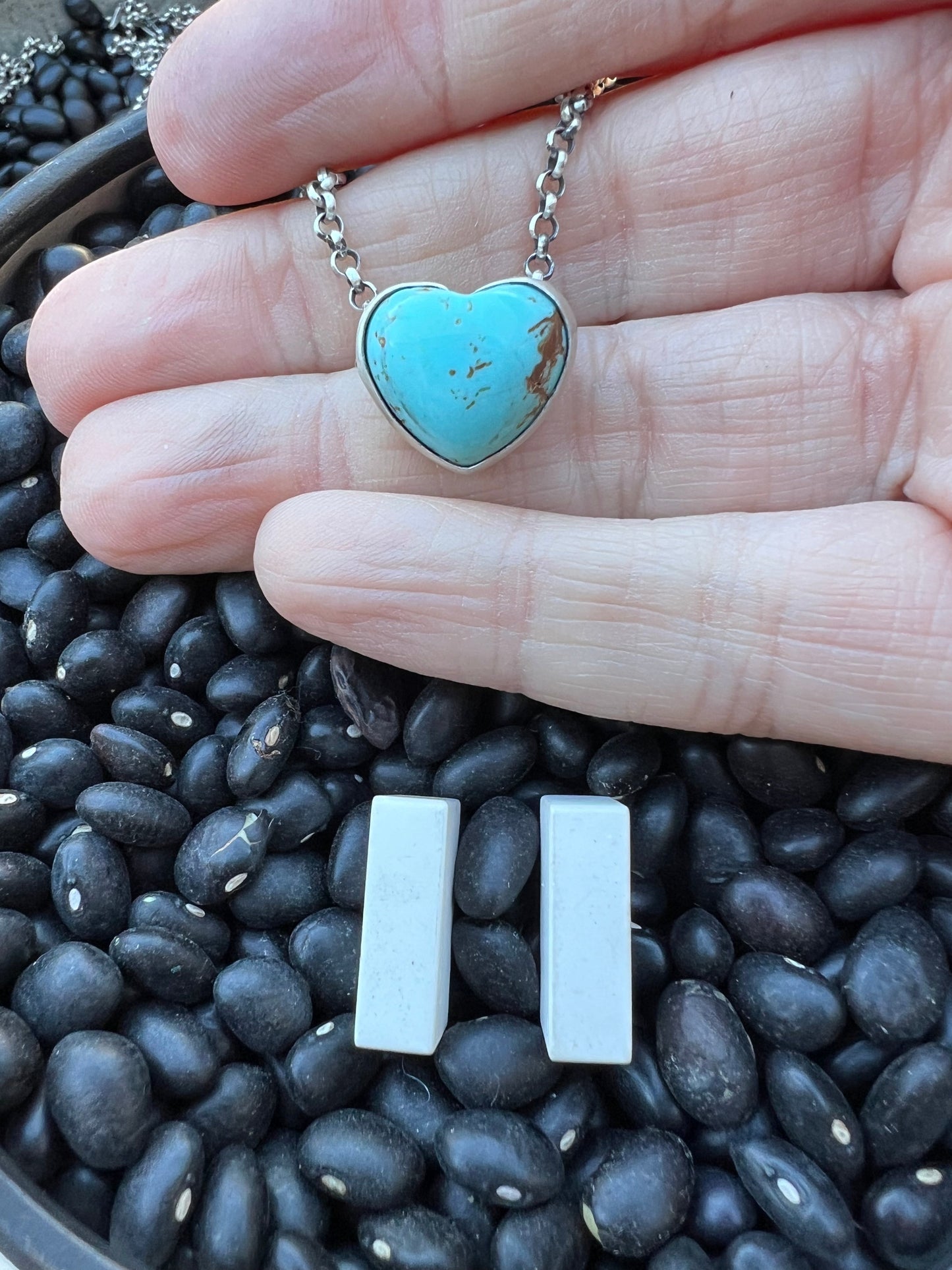 Turquoise Floating Heart Necklace