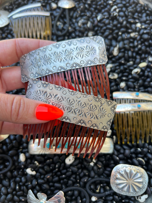Sterling Silver Stamped Combs