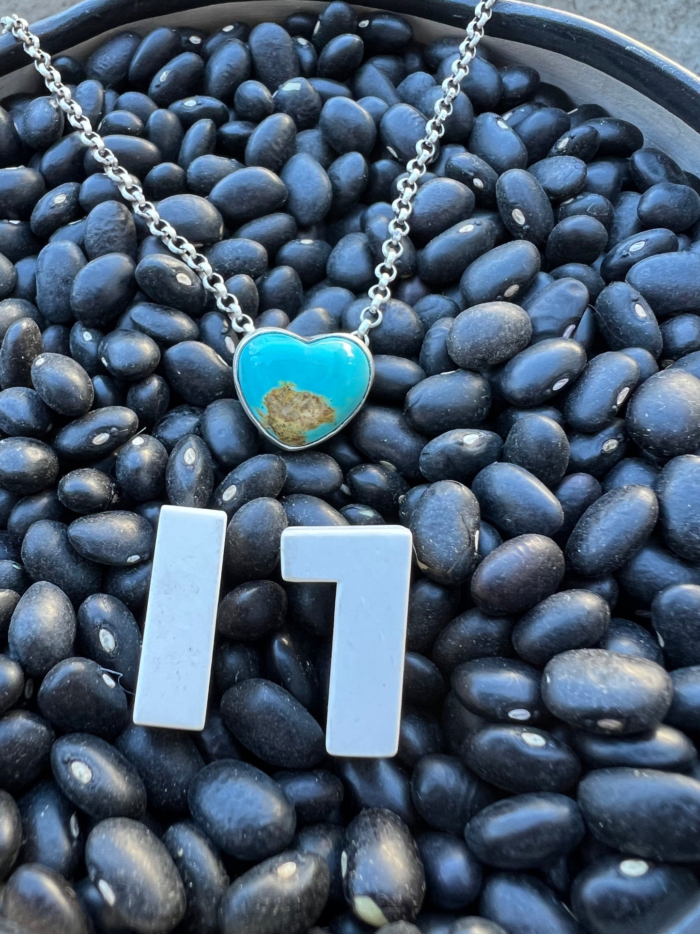 Turquoise Floating Heart Necklace