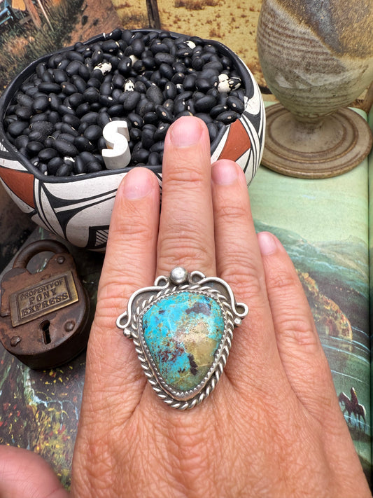 $99 Turquoise Statement Ring S size 10