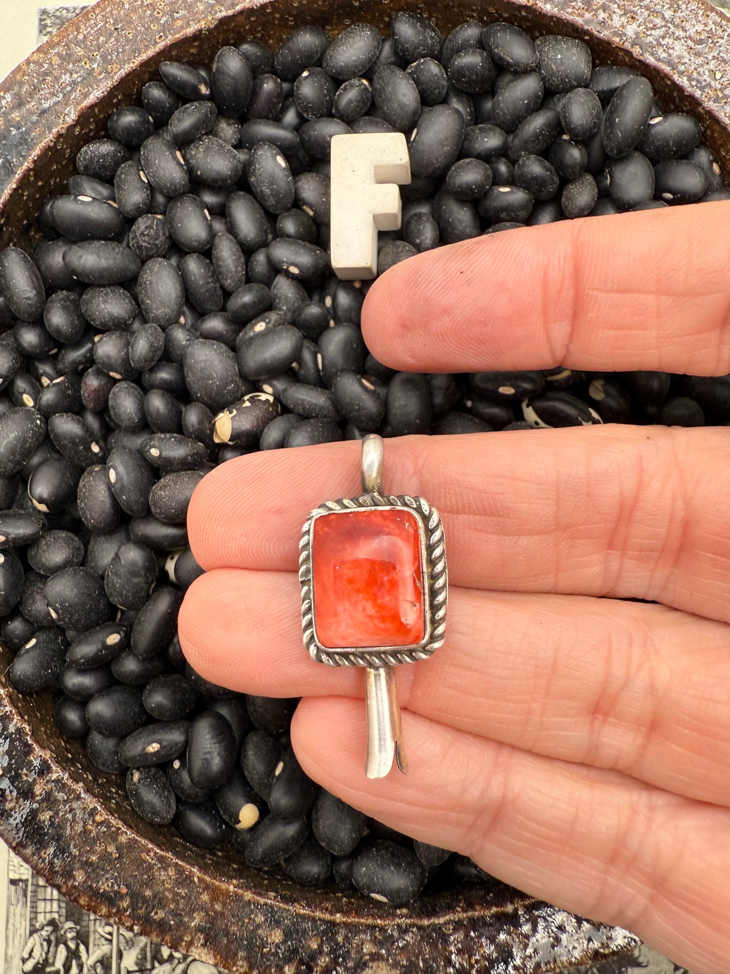 Turquoise Squash Blossom Pendant