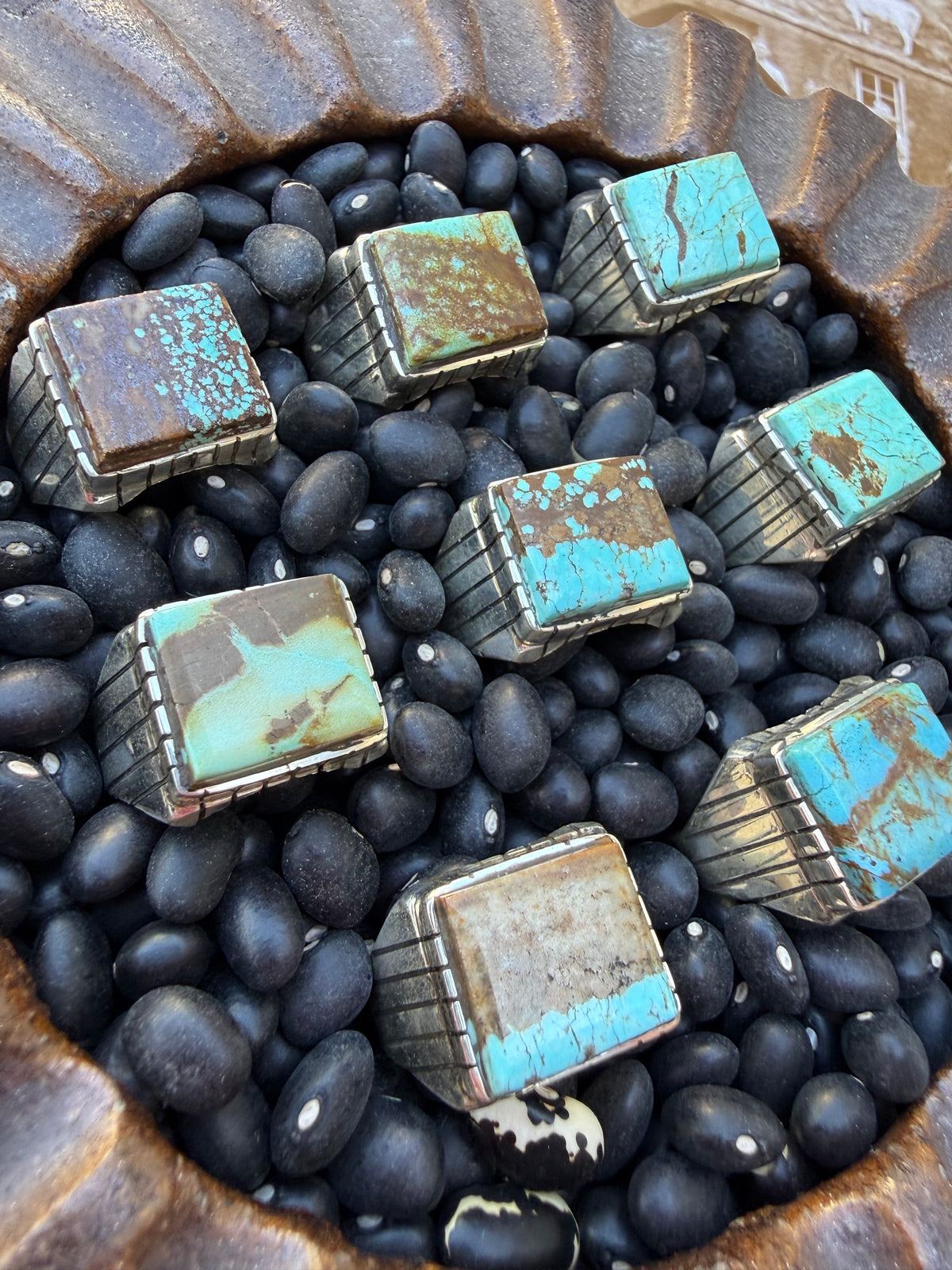 Turquoise Square Signet Ring