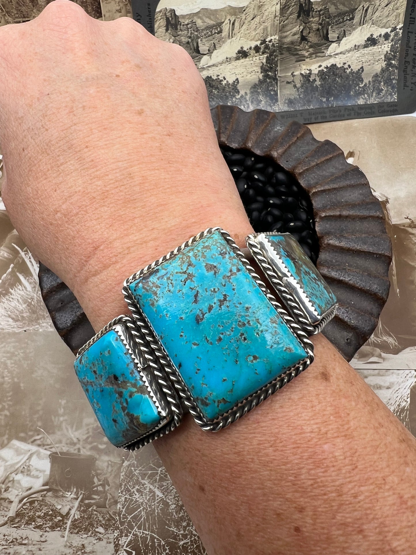 Turquoise Rectangle Cuff