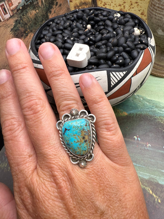 $99 Turquoise Statement Ring B size 6.5