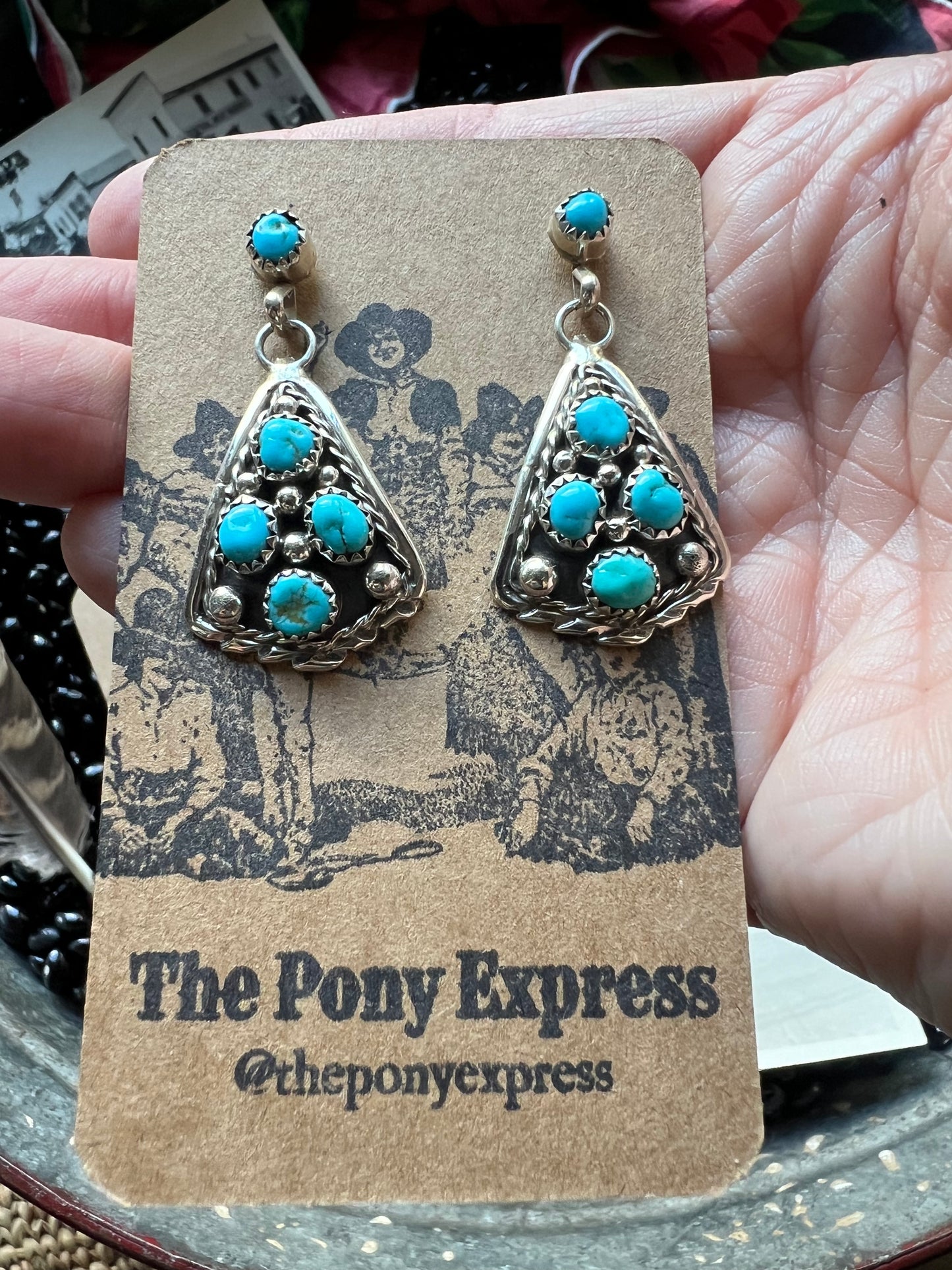 Dale Nugget Turquoise Earrings