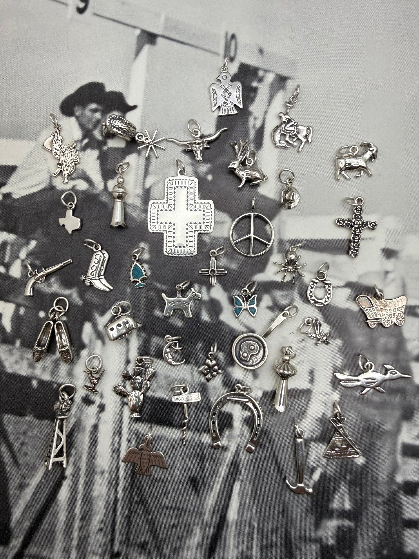 Mini Texas Sterling Silver Charm