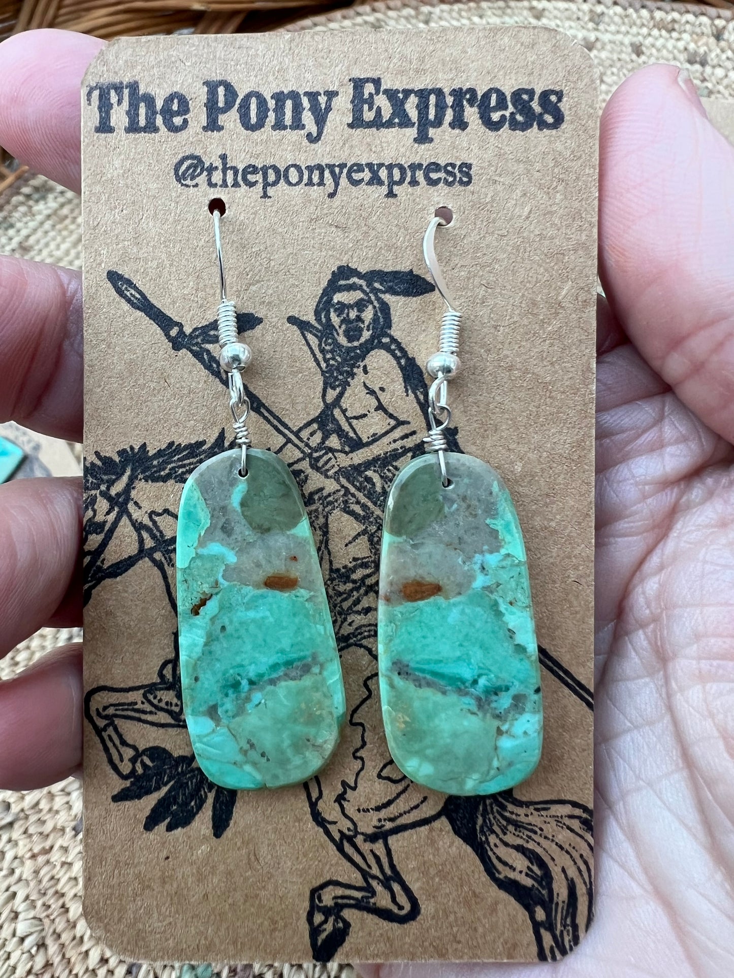 BLACKFRIDAY Turquoise Slab Earrings