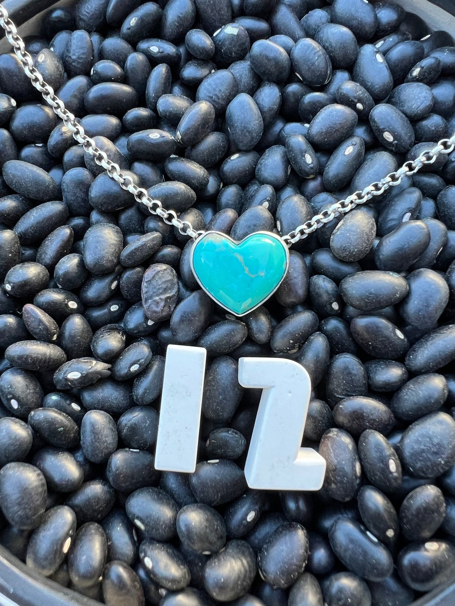 Turquoise Floating Heart Necklace