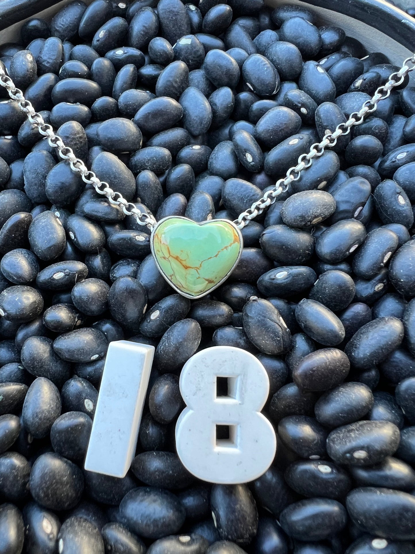 Turquoise Floating Heart Necklace