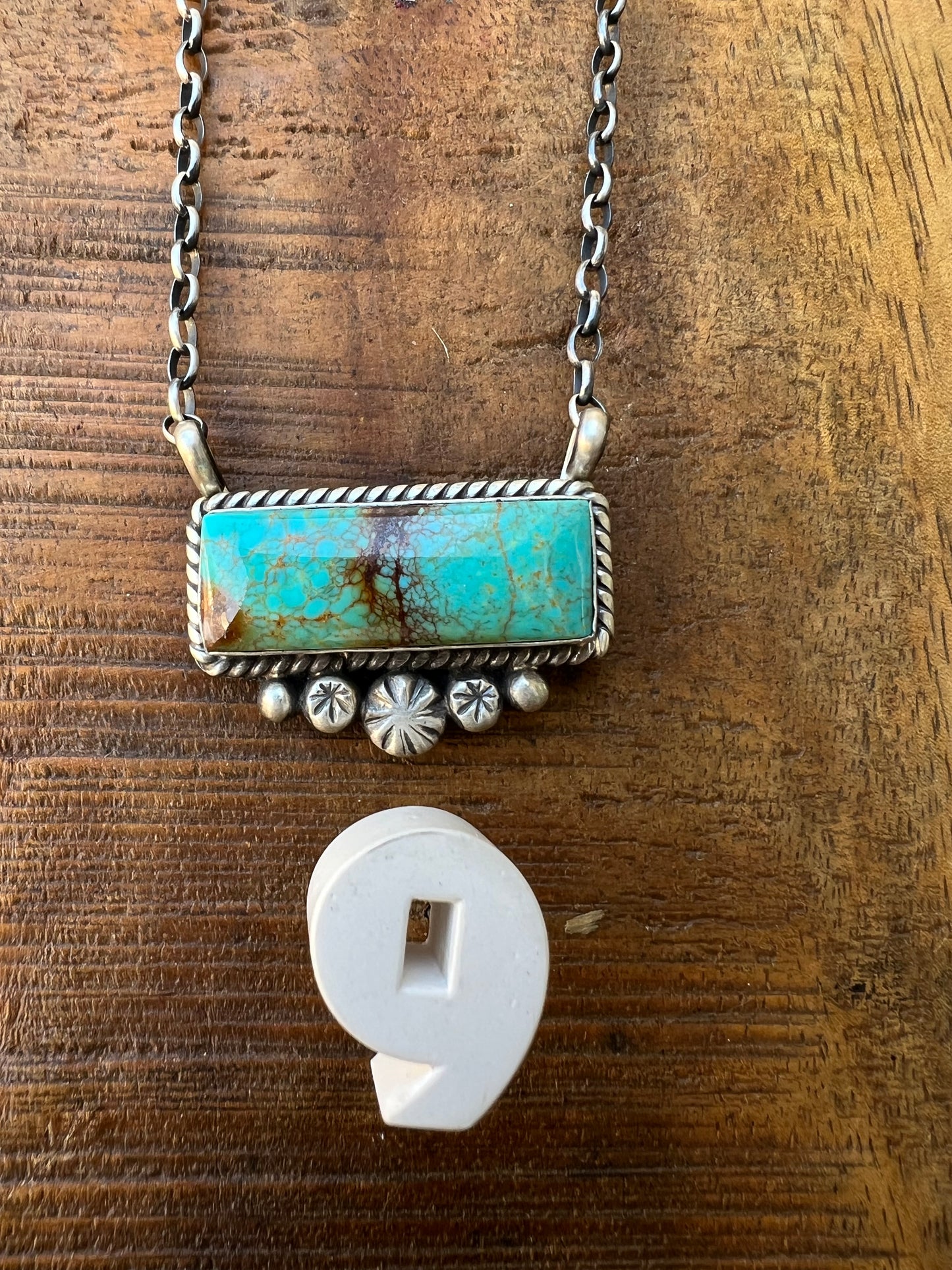 Turquoise Fancy Bar Necklace