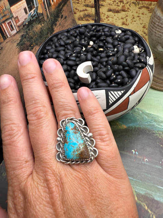 $99 Turquoise Statement Ring C size 7