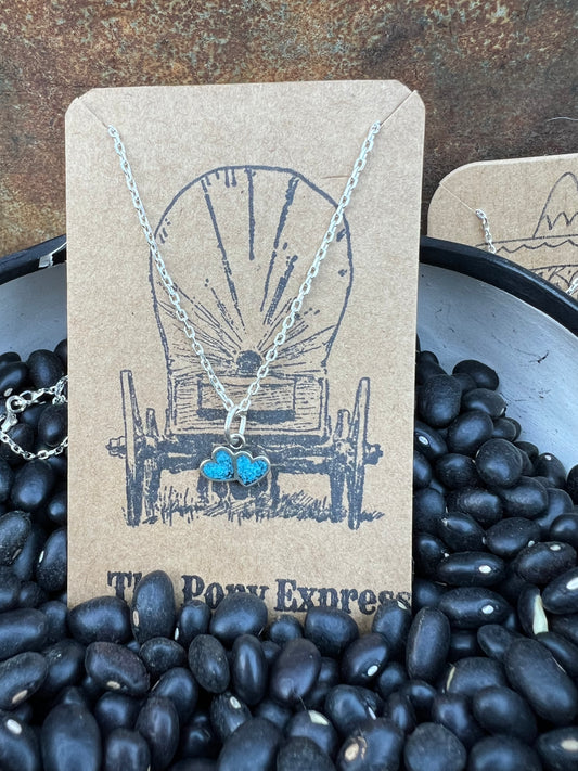 DOOR BUSTER Turquoise Inlay Charm Necklace