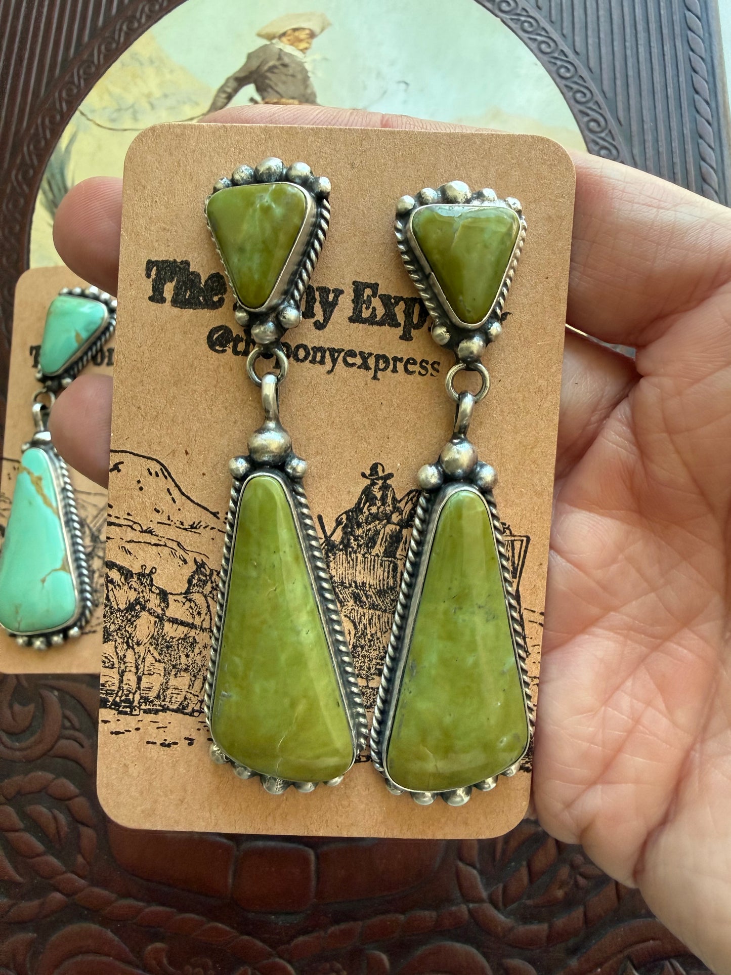 Large Kee Turquoise Earrings