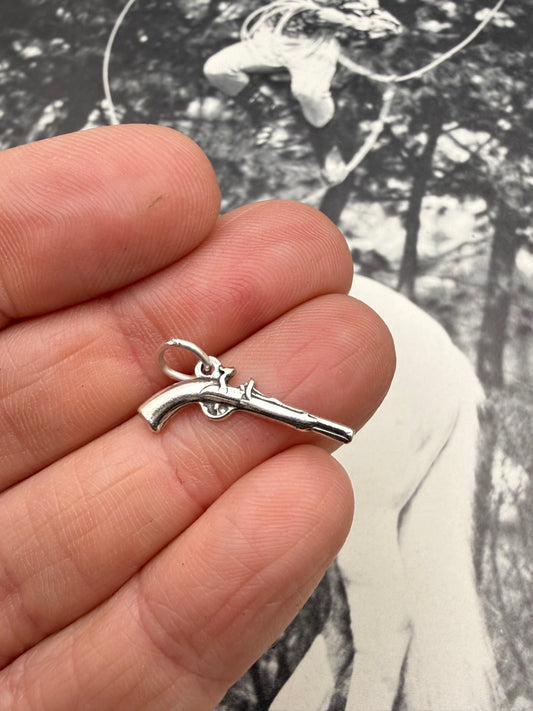 Flintcock Gun Sterling Silver Charm