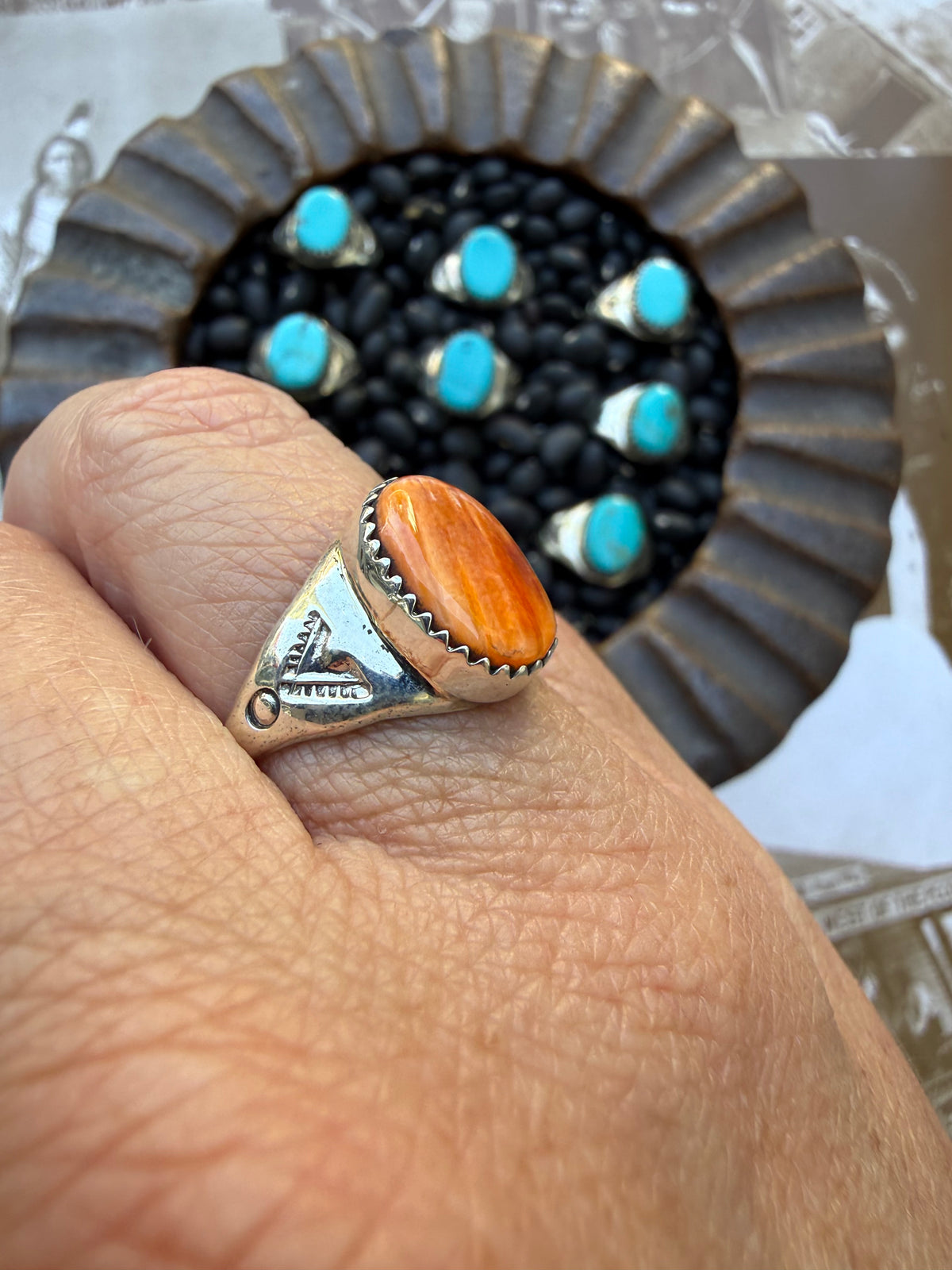 Turquoise Oval Signet Ring