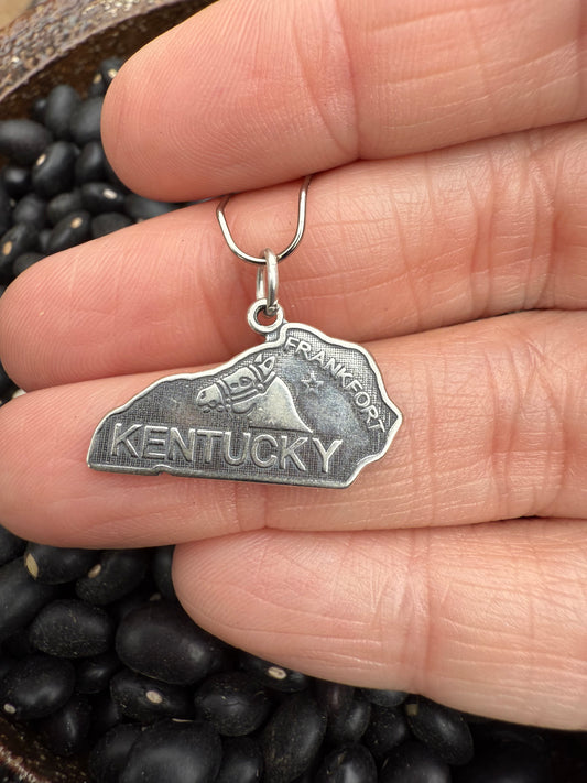 Kentucky Sterling Silver Charm