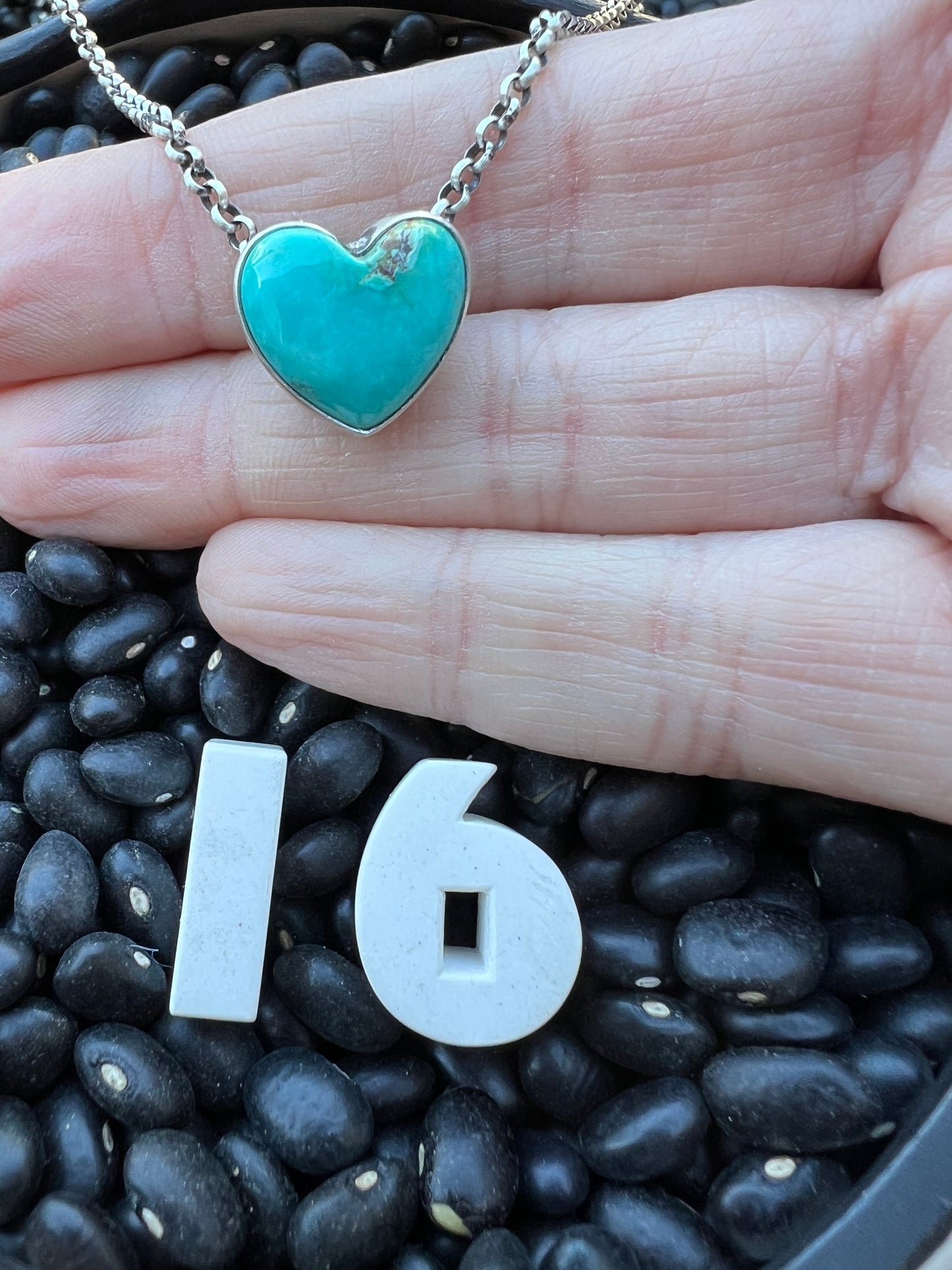 Turquoise Floating Heart Necklace